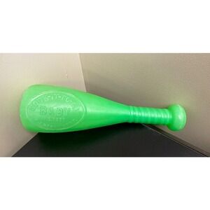Vintage 70's A.J. Renzi Green Blow Mold Toy Baseball Bat Sock It To Me Baby